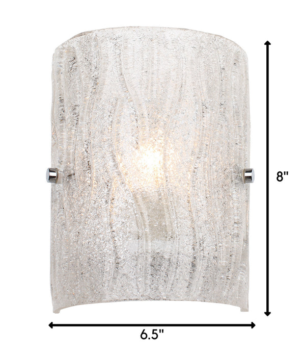 Varaluz AC1101 One Light Wall Sconce, Chrome