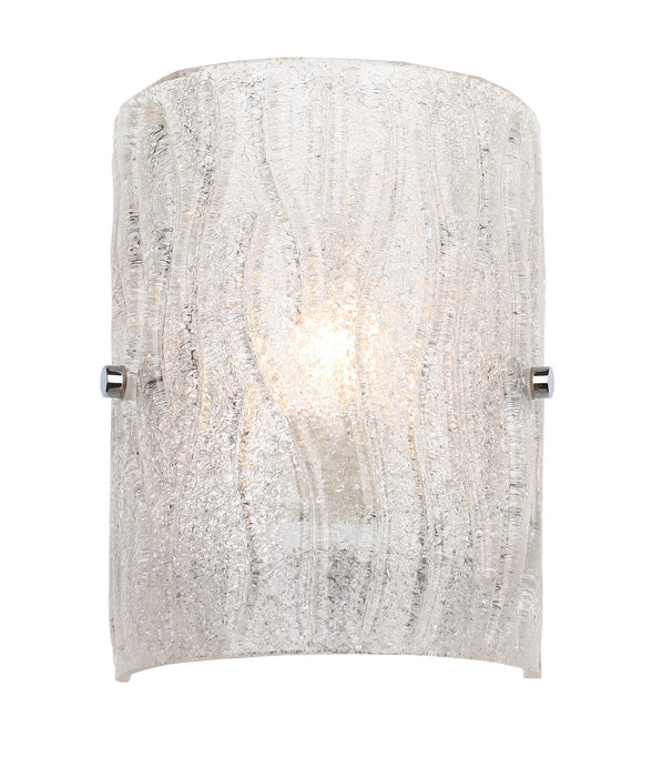 Varaluz AC1101 One Light Wall Sconce, Chrome