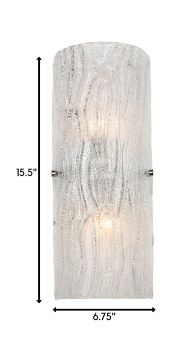 Varaluz AC1102 Two Light Wall Sconce, Chrome