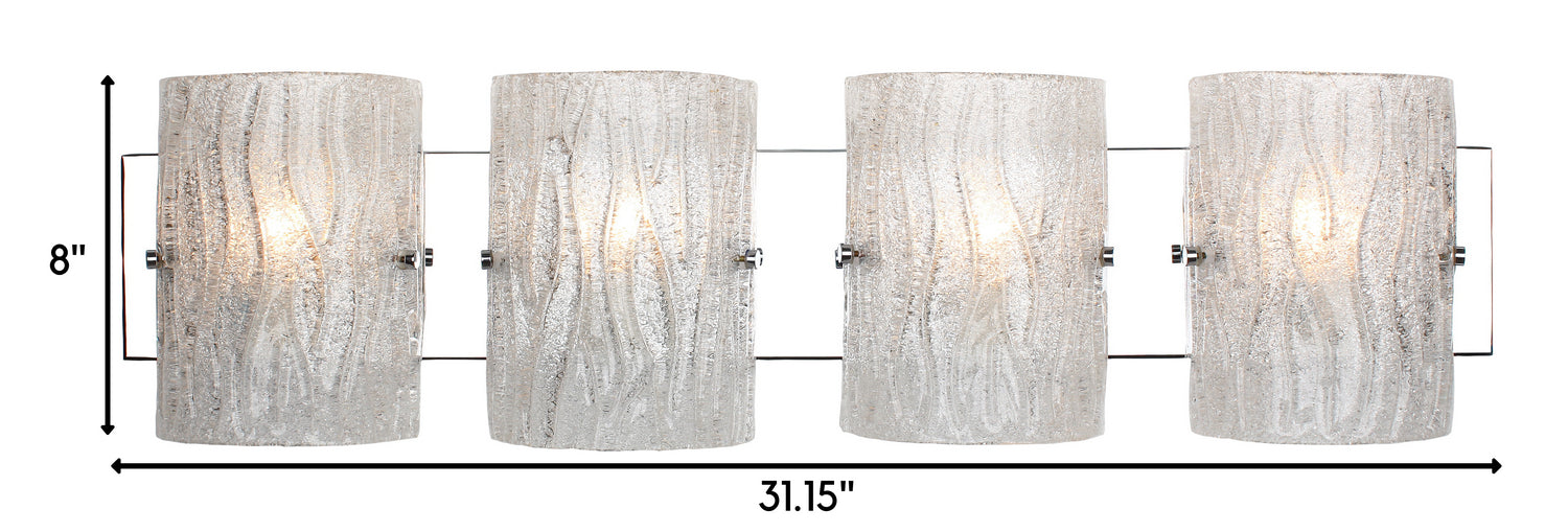 Varaluz AC1104 Four Light Bath, Chrome