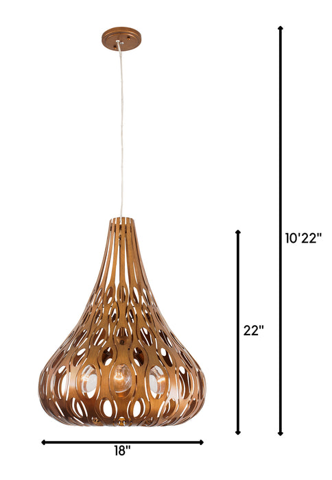 Varaluz 149C04HO Four Light Pendant, Hammered Ore