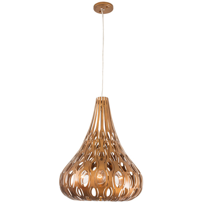 Varaluz 149C04HO Four Light Pendant, Hammered Ore
