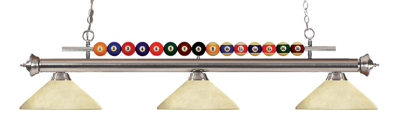 Z-Lite 170BN-AGM14 Three Light Billiard, Brushed Nickel