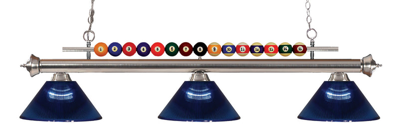 Z-Lite 170BN-ARDB Three Light Billiard, Brushed Nickel