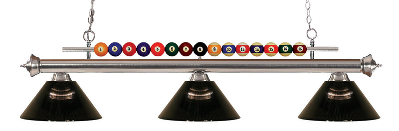 Z-Lite 170BN-ARS Three Light Billiard, Brushed Nickel