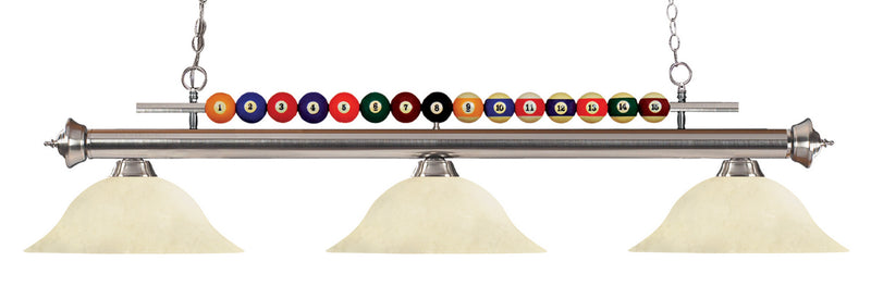 Z-Lite 170BN-GM16 Three Light Billiard, Brushed Nickel