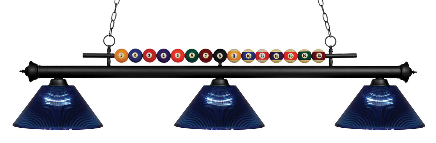Z-Lite 170MB-ARDB Three Light Billiard, Matte Black