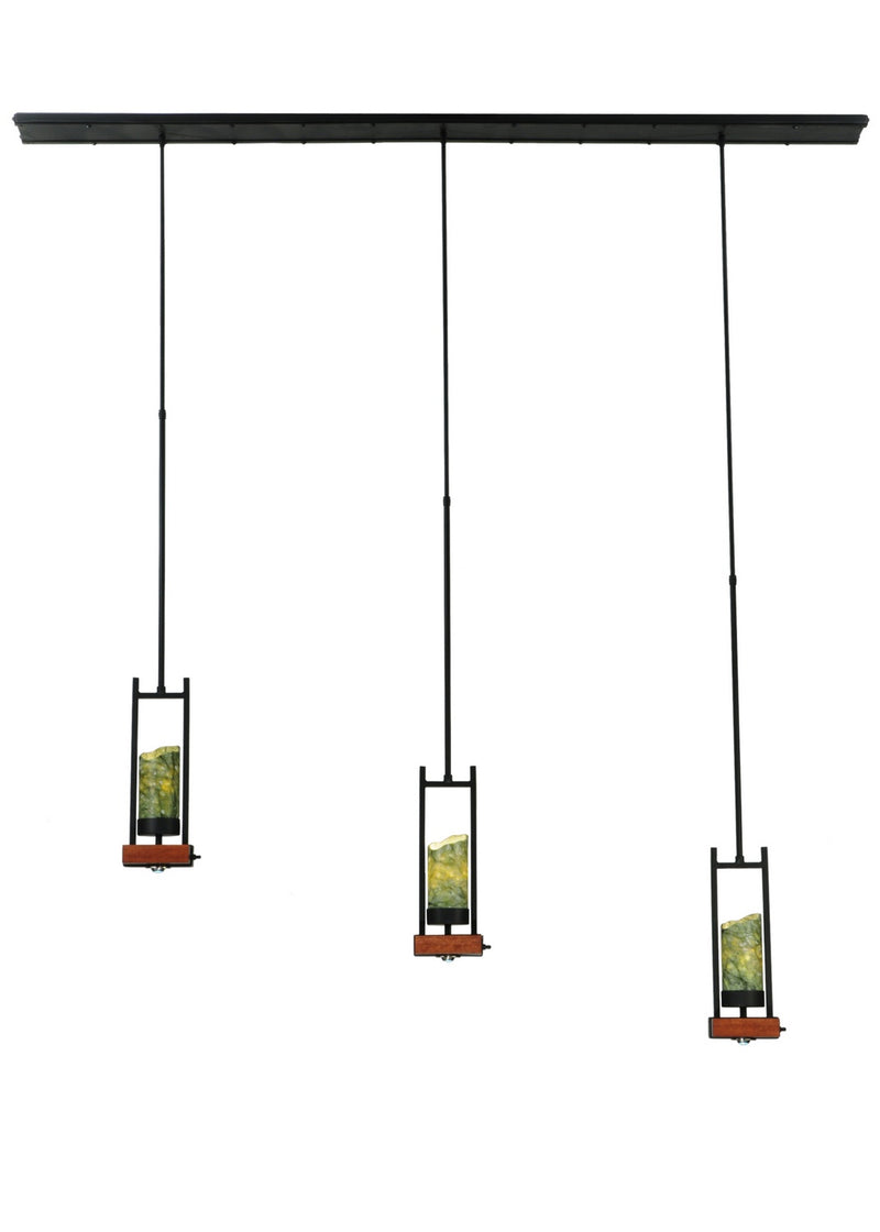 Meyda Tiffany 141348 Six Light Island Pendant, Natural Wood