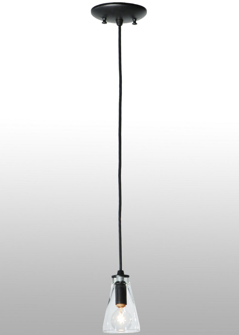 Meyda Tiffany 141622 One Light Mini Pendant, Textured Black