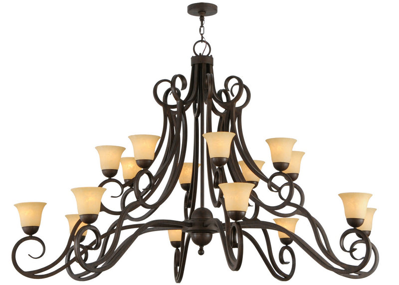 Meyda Tiffany 141671 16 Light Chandelier, Classic Rust