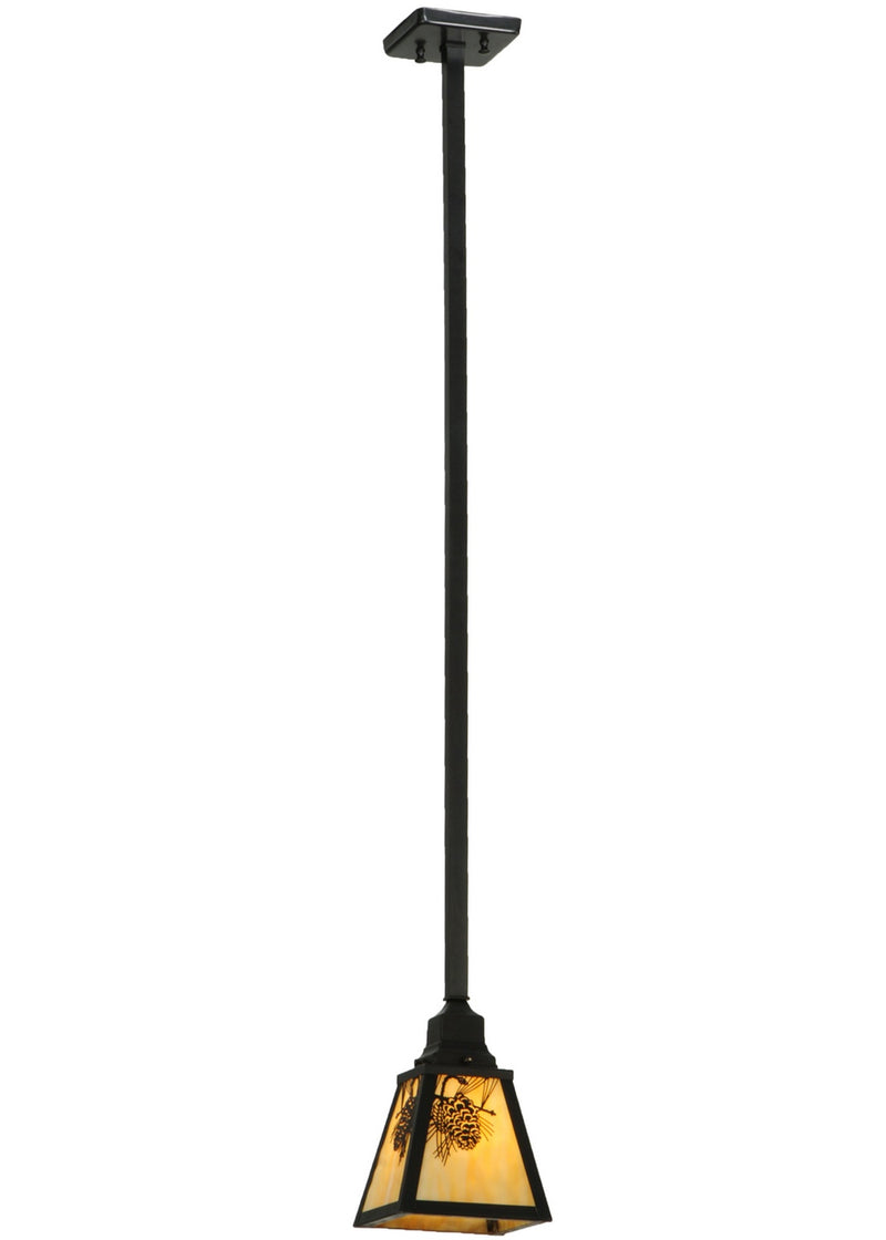 Meyda Tiffany 141857 One Light Pendant, Craftsman Brown