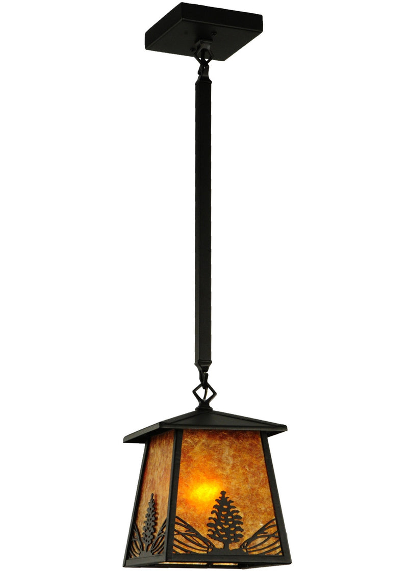 Meyda Tiffany 141865 One Light Mini Pendant, Textured Black