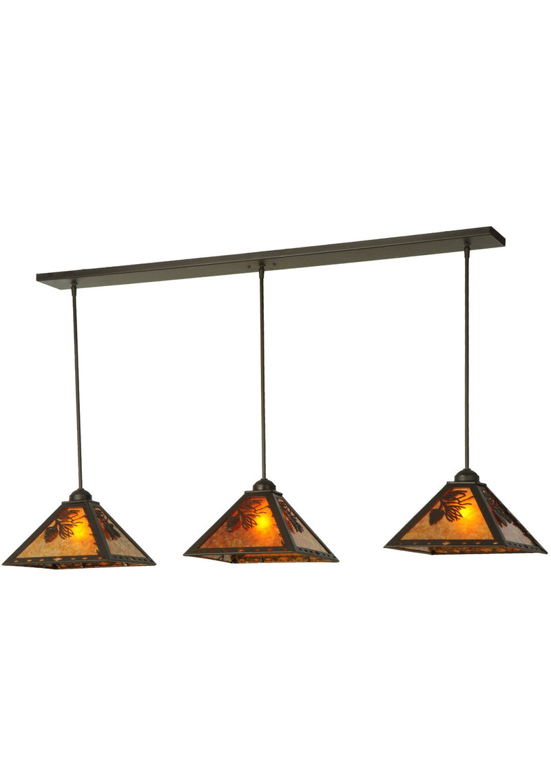 Meyda Tiffany 141881 Three Light Pendant, Timeless Bronze