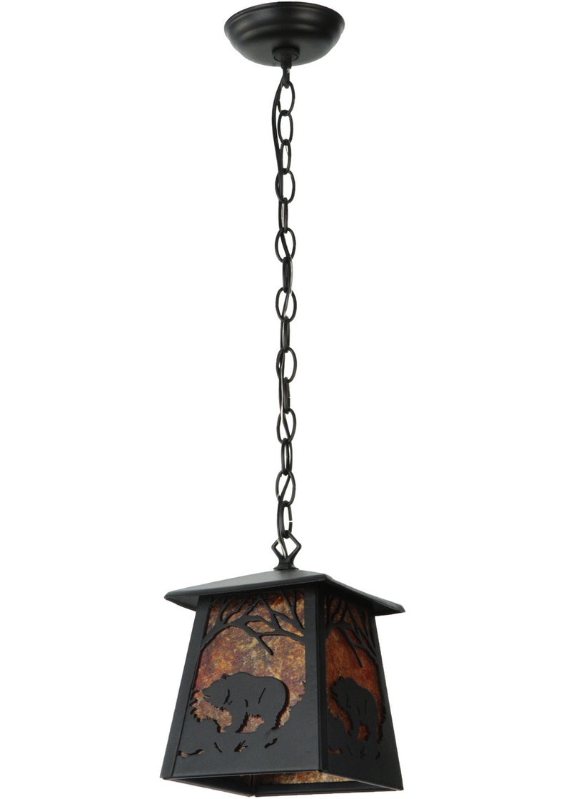 Meyda Tiffany 142022 One Light Mini Pendant, Textured Black