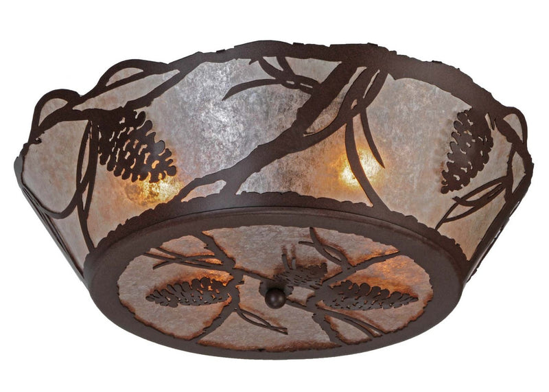 Meyda Tiffany 142199 Four Light Flushmount, Cafe Noir