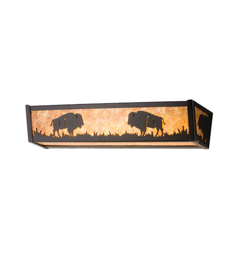 Meyda Tiffany 14232 Four Light Vanity, Textured Black