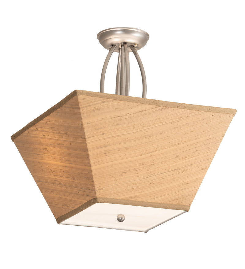Meyda Tiffany 142378 Two Light Inverted Pendant, Brushed Nickel