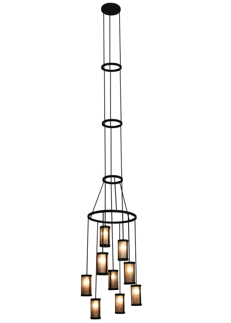 Meyda Tiffany 142437 Nine Light Chandelier, Mahogany Bronze