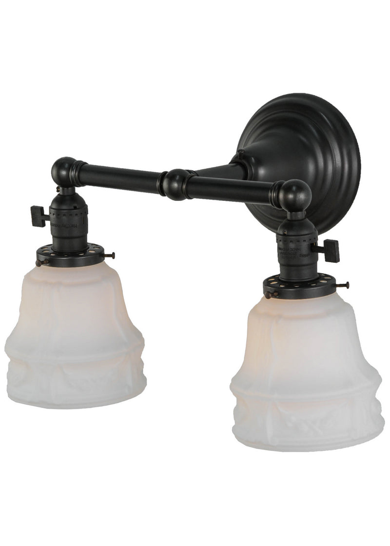Meyda Tiffany 142471 Two Light Wall Sconce, Craftsman Brown