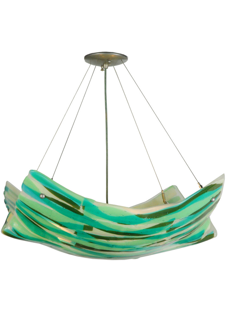 Meyda Tiffany 142473 Four Light Inverted Pendant, Nickel