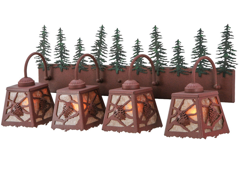Meyda Tiffany 142631 Four Light Vanity, Rust