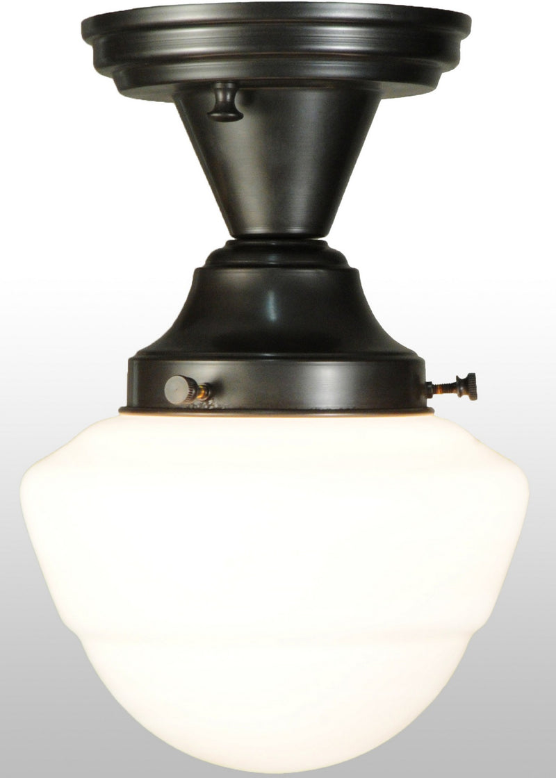 Meyda Tiffany 142643 One Light Semi-Flushmount, Craftsman Brown
