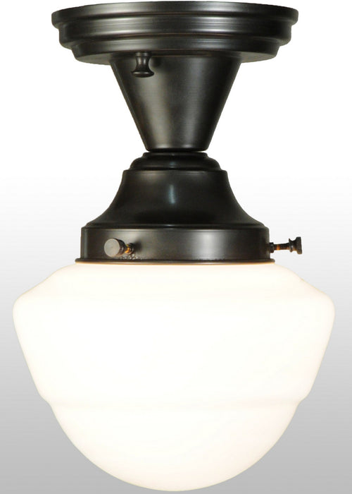 Meyda Tiffany 142643 One Light Semi-Flushmount, Craftsman Brown