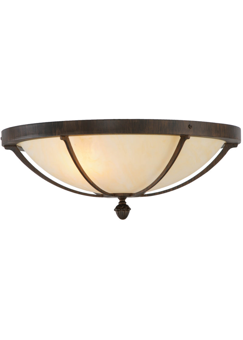 Meyda Tiffany 142723 Two Light Flushmount, Classic Rust