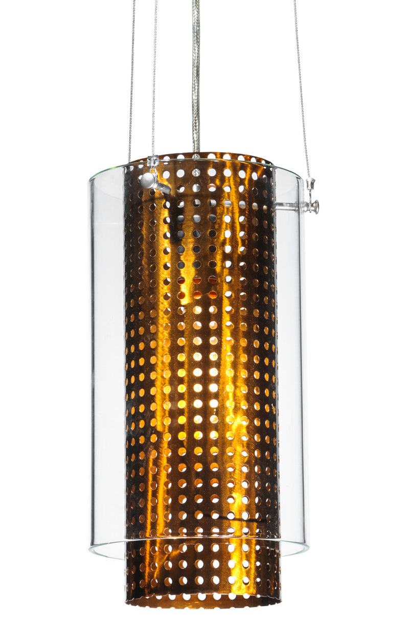 Meyda Tiffany 142743 One Light Mini Pendant, Copper Mesh