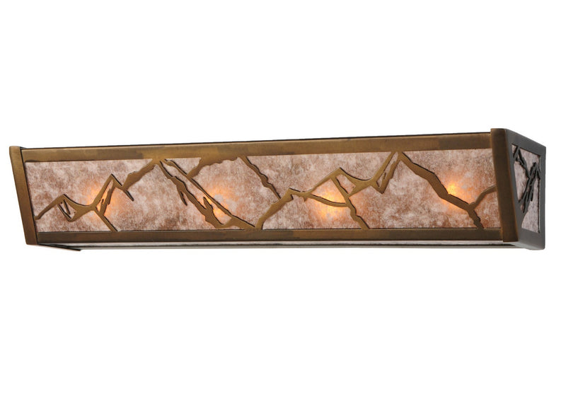 Meyda Tiffany 142744 Four Light Vanity, Antique Copper