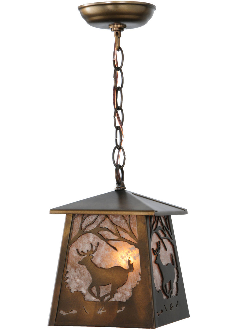 Meyda Tiffany 142750 One Light Mini Pendant, Antique Copper