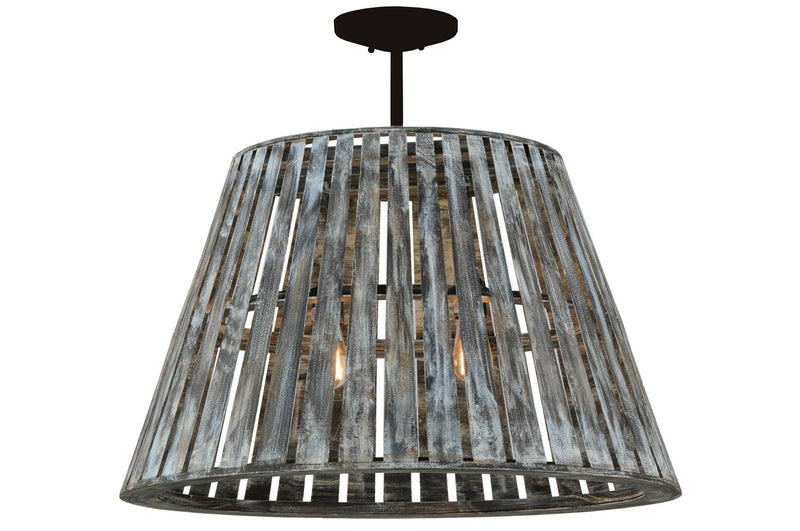 Meyda Tiffany 142776 Two Light Pendant, Weathered Wicker