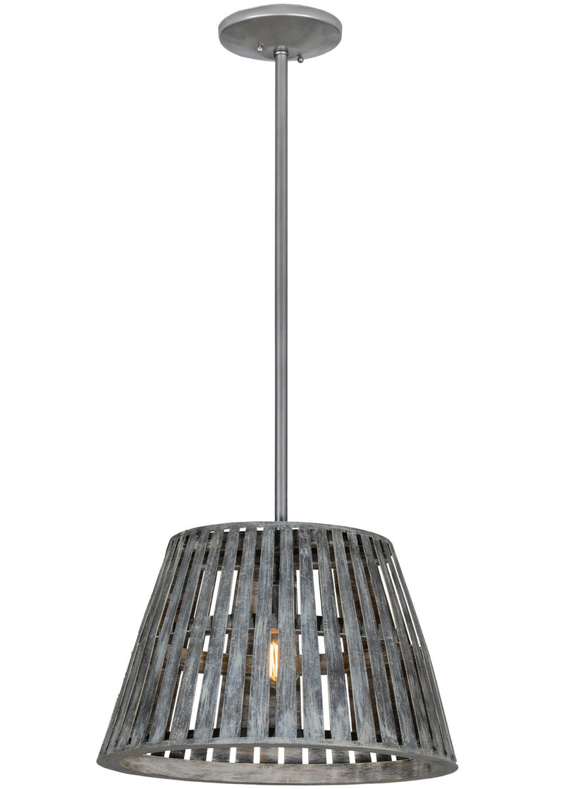 Meyda Tiffany 142777 One Light Pendant, Weathered Wicker