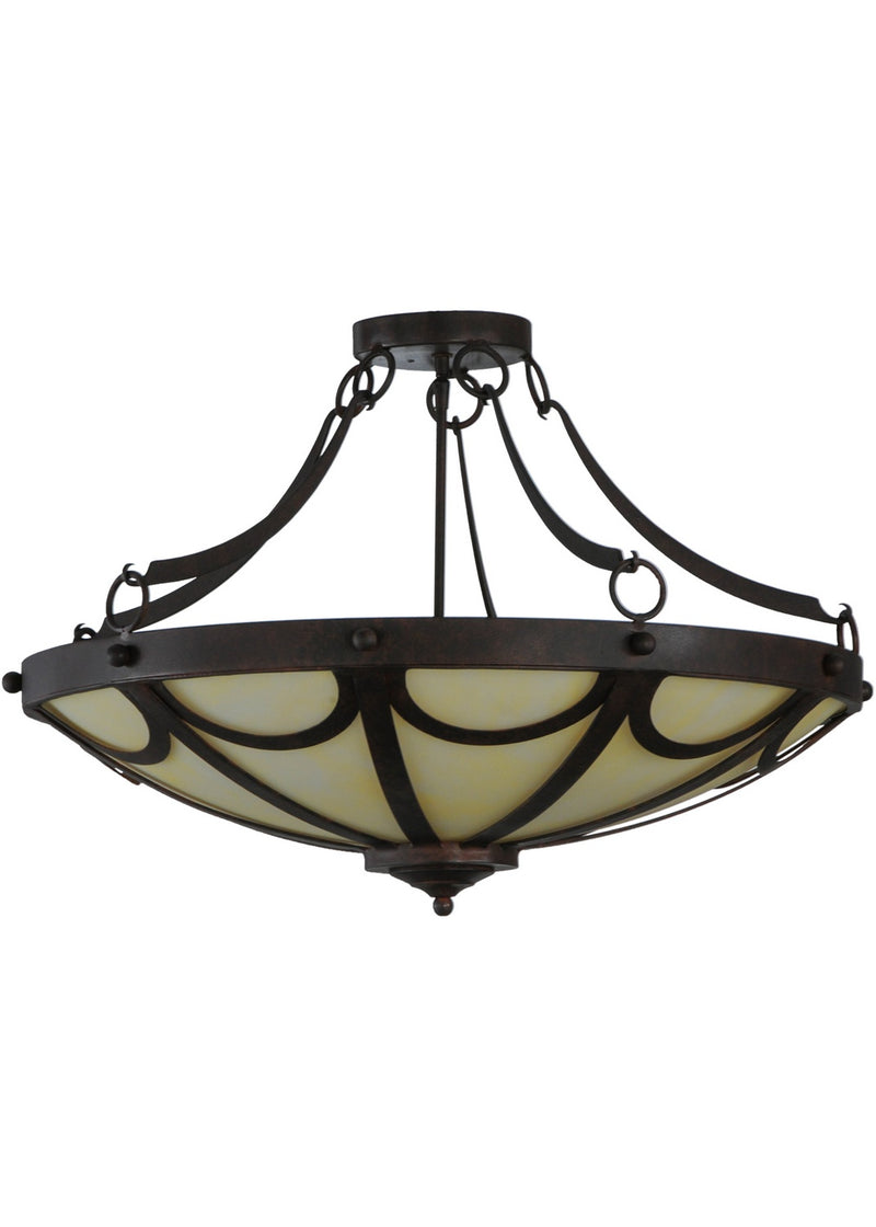 Meyda Tiffany 142780 Five Light Semi-Flushmount, Cajun Spice