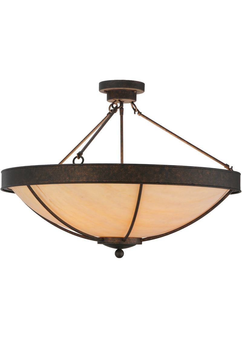 Meyda Tiffany 142868 Five Light Semi-Flushmount, Copper Rust
