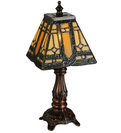 Meyda Tiffany 142878 One Light Mini Lamp, Mahogany Bronze