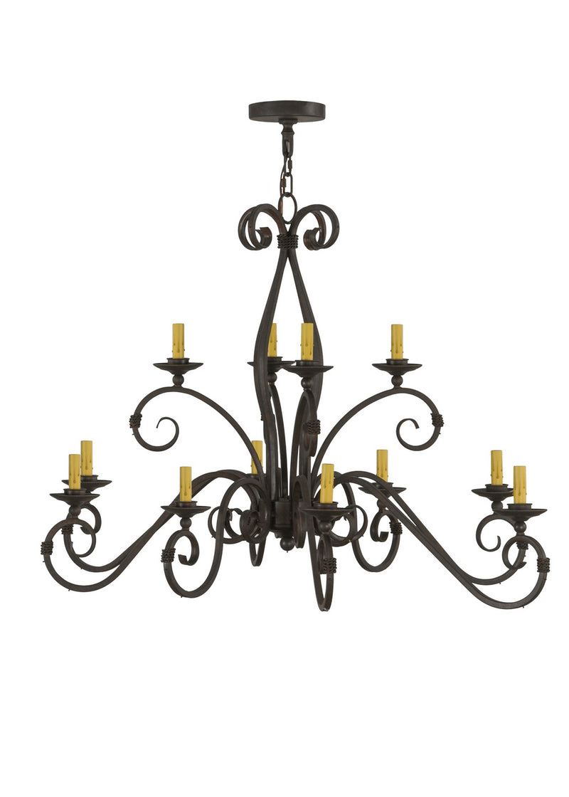 Meyda Tiffany 142887 12 Light Chandelier, Cajun Spice