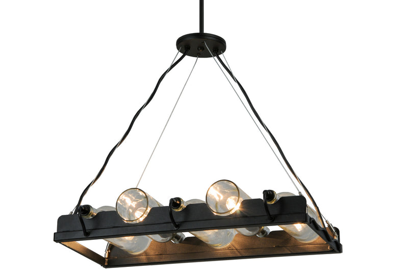 Meyda Tiffany 142896 Five Light Chandelier, Blackened Steel
