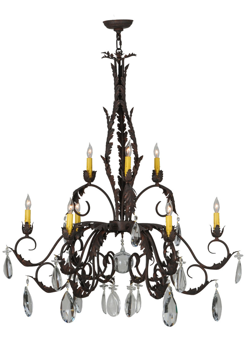 Meyda Tiffany 143064 Nine Light Chandelier, Cajun Spice Textured