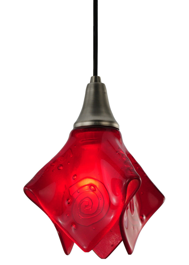 Meyda Tiffany 143126 One Light Mini Pendant, Brushed Nickel