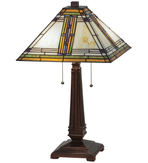 Meyda Tiffany 143149 Table Lamp, Mahogany Bronze