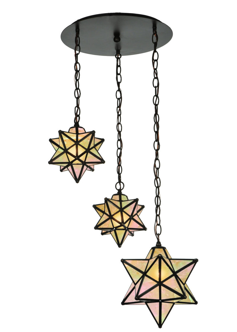 Meyda Tiffany 143177 Three Light Pendant, Oil Rubbed Bronze