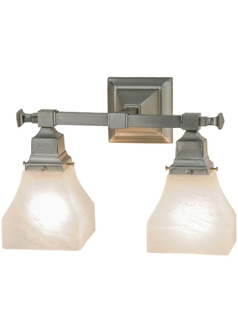 Meyda Tiffany 143343 Two Light Wall Sconce, Brushed Nickel