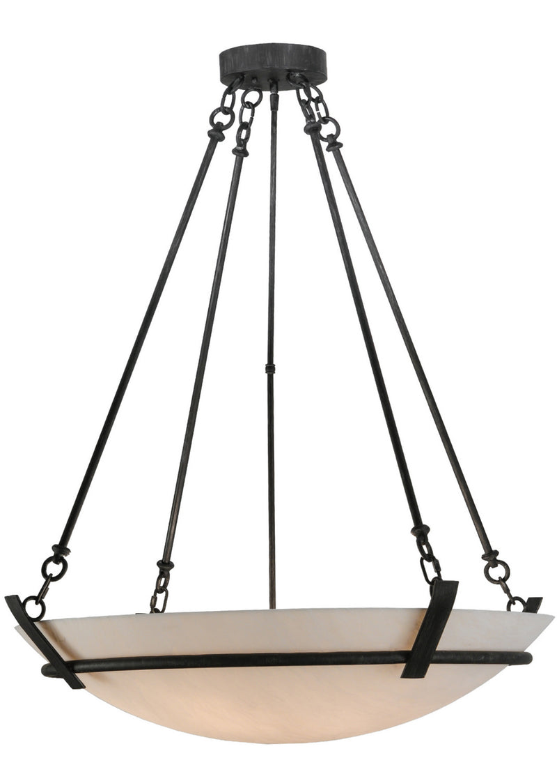 Meyda Tiffany 143396 Six Light Pendant, Antique Iron Gate