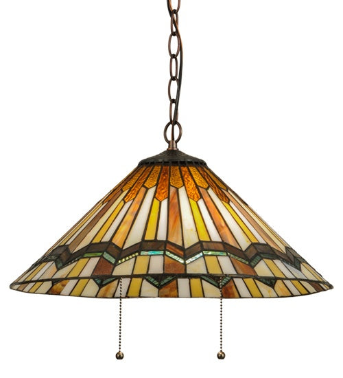 Meyda Tiffany 143461 Two Light Pendant, Mahogany Bronze