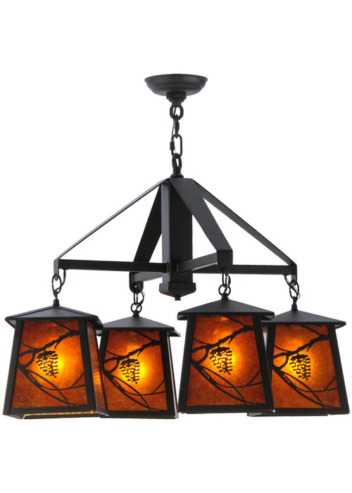 Meyda Tiffany 143500 Four Light Chandelier, Oil Rubbed Bronze