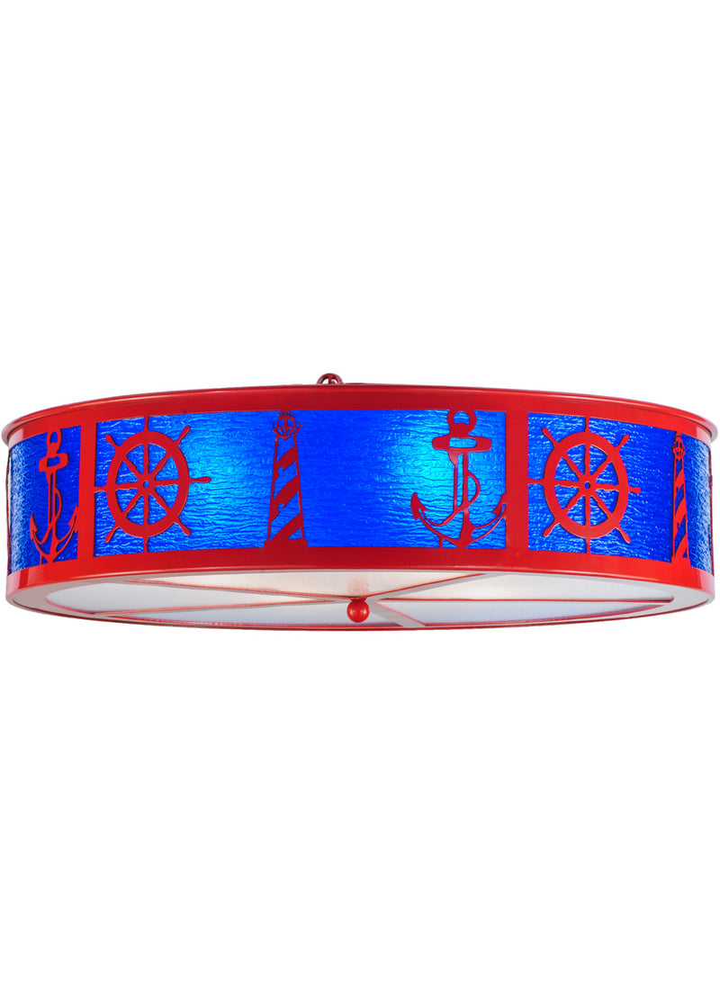 Meyda Tiffany 143521 Four Light Flushmount, Red
