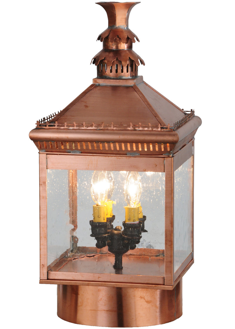 Meyda Tiffany 143549 Four Light Post Mount, Raw Copper