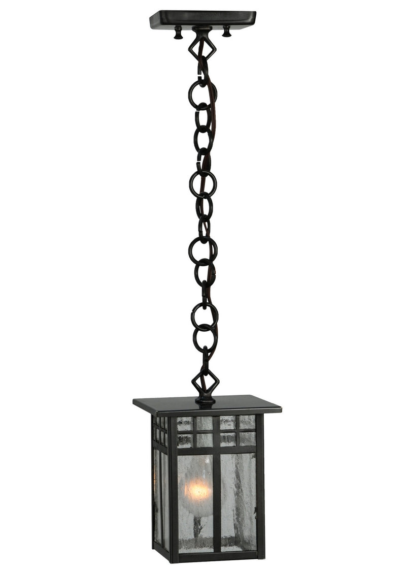 Meyda Tiffany 143620 One Light Mini Pendant, Craftsman Brown