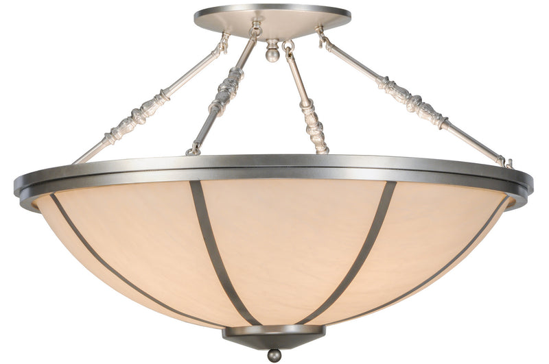 Meyda Tiffany 143629 Four Light Semi-Flushmount, Nickel